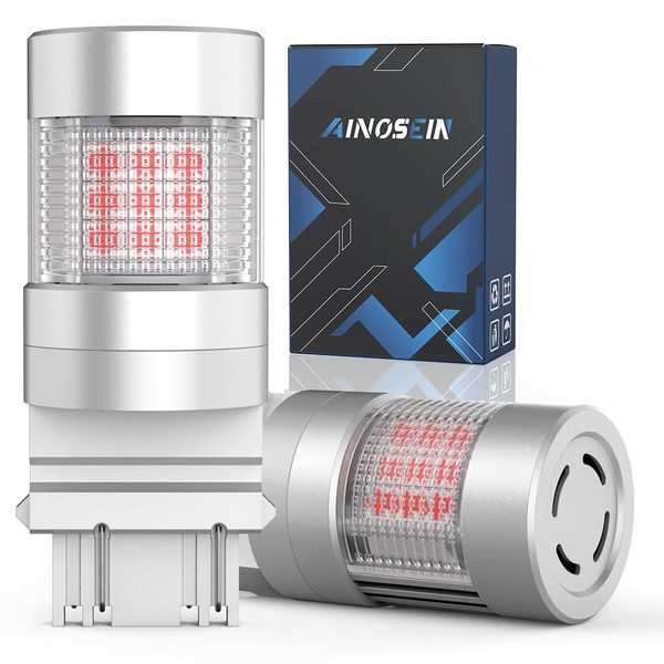 AINOSEIN 3156 3157 LED Bulb Red for Brake Light, 3157A