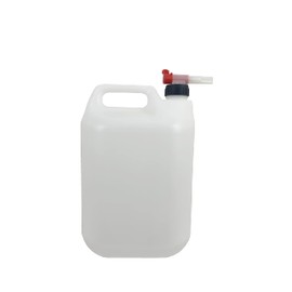 Lubrisolve 5 Litres HDPE Jerrycan and dispensing lever tap (38mm) – Natural Large Water Bottle Storage Container