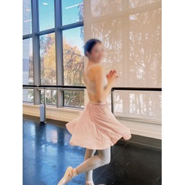 [Tacherlia] Ballet Skirt, Pull Up Elastic Waistband Rehearsal Skirt, cream