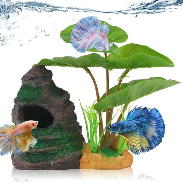 COOSPIDER Betta Fish Leaf Pad Hammock Aquarium Decoration Cichlid Fish