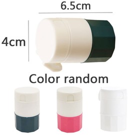2PCS 4 in 1 Portable Pill Crusher Cutter Multifunction Pill Crusher Pill Cutter for Travel and Daily