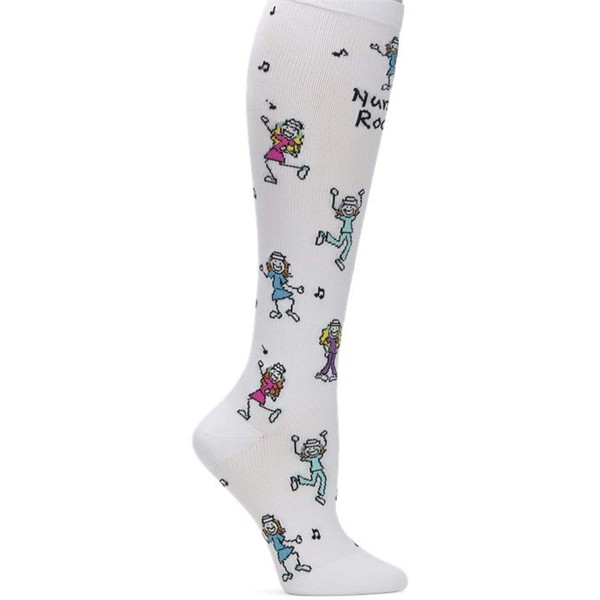 Nurse Mates EKG Heart and Holiday Compression Trouser Socks, Nurses