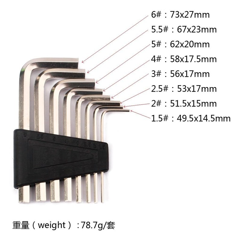 Domofa Guitar Allen Wrench,8Pcs Guitar Allen Key Wrench Set for