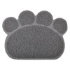 DM Paw-Shaped Cat Litter Box Debris Catcher Mat, 15.75x11.75 Inches