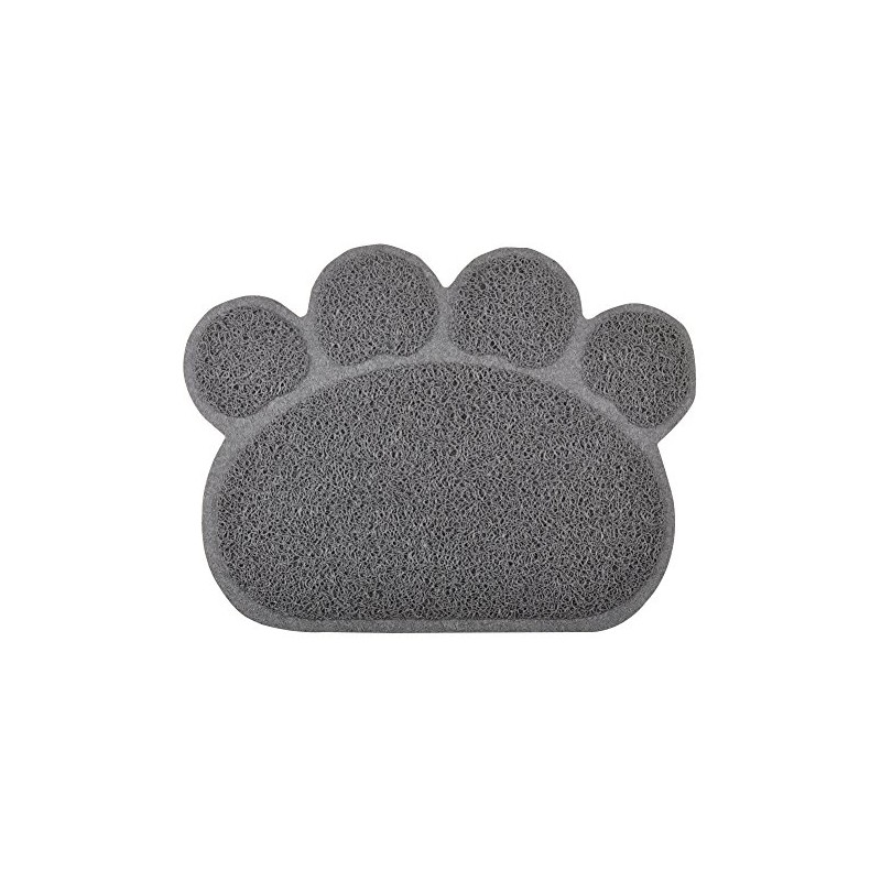 DM Paw-Shaped Cat Litter Box Debris Catcher Mat, 15.75x11.75 Inches