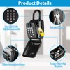 PZJFH Key Safe Lock Box Outdoor Hangable Weatherproof Portable Lock