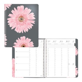 Blueline® 2025 Timanager® Planifi-Action® Pink Weekly/Monthly Planner, Appointment Book, 13 Months, December to December, Twin-Wire Binding, 8.5" x 6.75", Pink Daisy, Bilingual (CBBM2.PNK-25)
