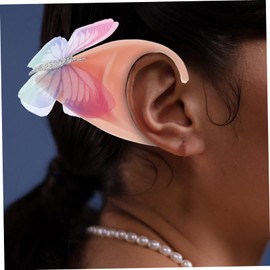FOMIYES 1 Pair Decorative Butterfly Elf Ears Cosplay Props for Parties Lightweight and Durable Fairy Ears Unique Design for Dress Up and Photography
