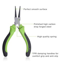 SPEEDWOX Mini Round Nose Pliers for Jewelry Making 5 Inches Wire Looping Pliers for Bending Shaping Wires Professional Beading Hobby Work Craft DIY