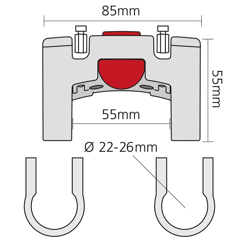 fixbag FB1_47164 Shoulder Bag with Adapter Plate for All Klickfix
