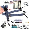 Tirantes de doble clip con doble clip, color azul oscuro,