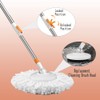 Floor Spin Mop and Bucket Set with Wringer System Extended