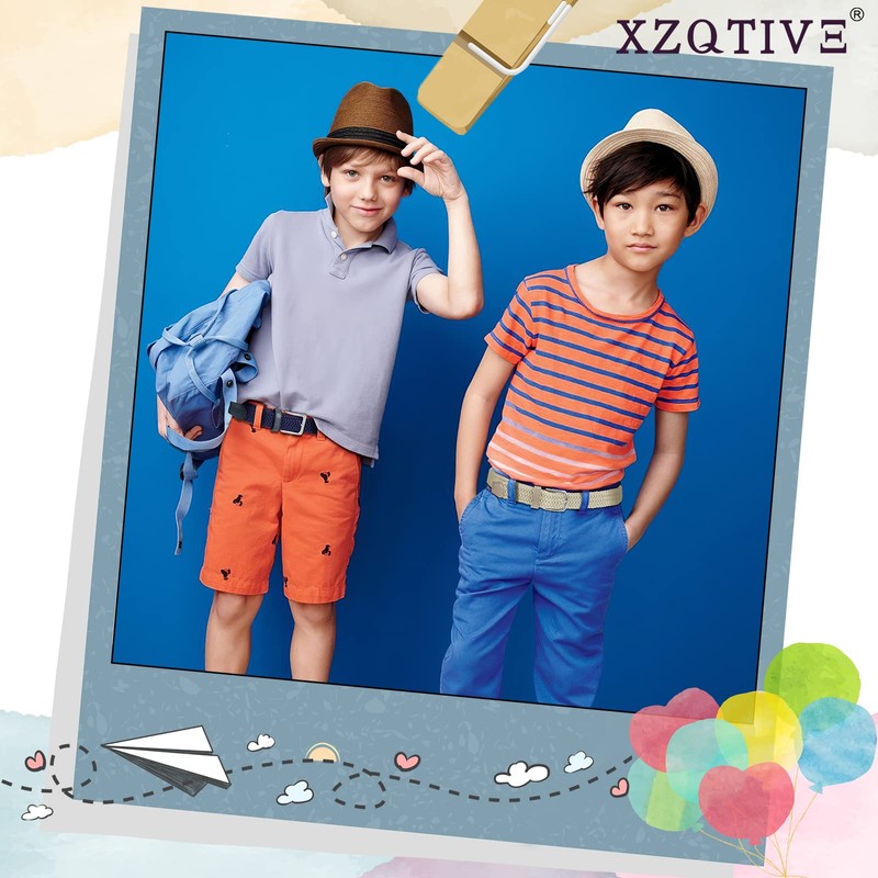 XZQTIVE Children's Stretch Belt for Girls and Boys Braided Belt