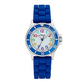 s.Oliver Girl's Children's Quartz Analogue Watch, blue/silver, Light blue