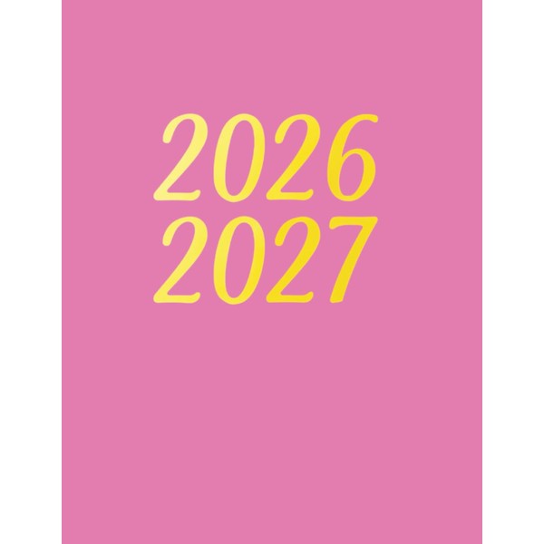 2026-2027 Monthly Planner Pink: 2-Year Calendar | Monthly Overview +