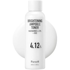 Parnell Niacinamide 4.12% | 200ml / 6.76 fl.oz. | Rice Ampoule, Milky Toner for Glowing Skin, Hydrating for Dry Dull Skin, Korean Skin Care