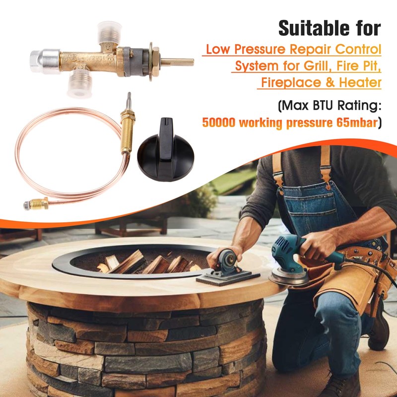Low Pressure LPG Propane Patio Heater Gas Fireplace Fire Pit