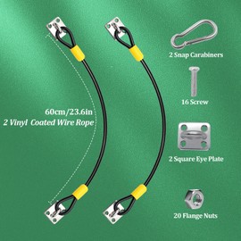 Dexspoeny 2PCS Trash Can Lid Lock Outdoor Garbage Can with Lid for Animals Stop from Rummaging Trash Can with Locking Lid Garbage Can Lock Durable Braided Wire Rope