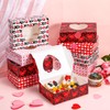 Resholder 100 Pcs Valentine's Day Bakery Cookie Boxes 8 x