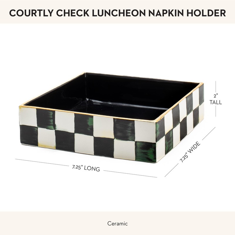 MACKENZIE-CHILDS Ceramic Luncheon Napkin Holder, Kitchen Napkin Holder for Table