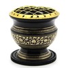 Govinda® -Tall Decorated Brass Charcoal Screen Incense Burner