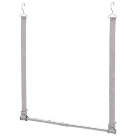 STORAGE MANIAC Hanging Closet Rod, Adjustable Width and Height Closet Hanging Organizer, Space-Saving Clothes Hanging Bar, Closet Extender Hanging Rod Double Closet Hanging Rod, 1 Pack Webbing