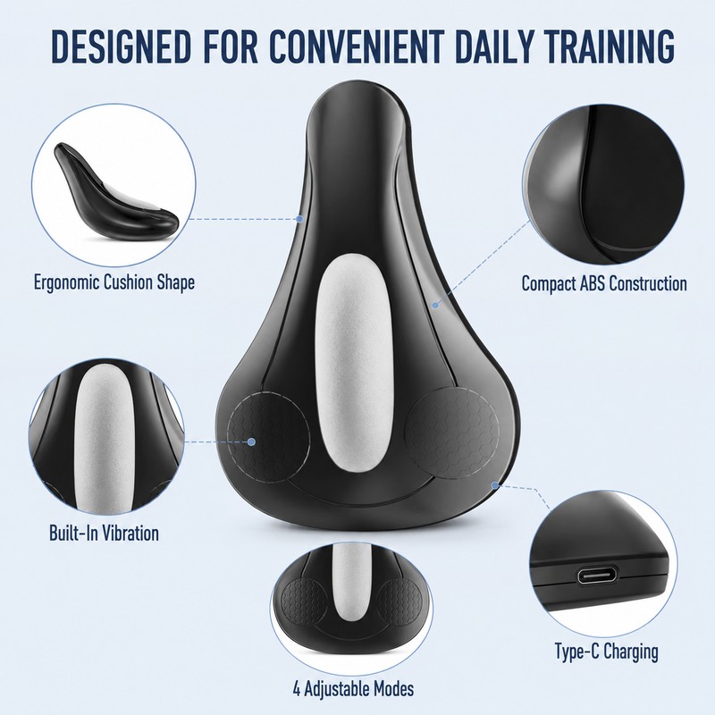 Pelvic Floor Exerciser Cushion for Kegel Training - 4-Mode Vibration