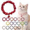 Canrio Cat Collar, Scrunchie, Simple, Mini Dot, Red, MS Size,