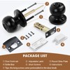 RAZCC Privacy Door Knobs, 2 Pack Matte Black Door Knobs
