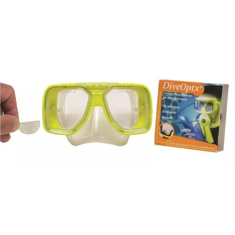 Calabria Hydrotac Dive OPTX 20/20 Stick On Bifocal Lenses +2.00