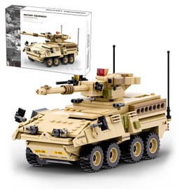 MEIEST Military Vehicle Building Blocks Sets, Armoured Model Brick Set, Highly Detailed Set for Military Enthusiast, Teenagers and Adults (M1128 Mobile Gun System)