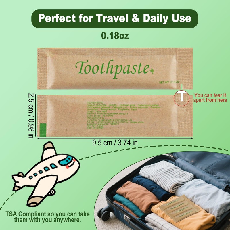 0.18oz Small Toothpaste Travel Size Bulk,Mini Toothpaste Travel for Hotel