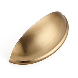 Ravinte 4 Pack 3" Drawer Pulls Champagne Bronze Cabinet Cup Pulls Kitchen Hardware Cabinet Handles Drawer Handles Knobs 3 inch Hole Center