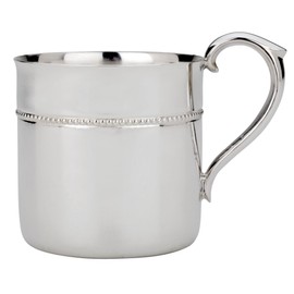 Reed & Barton Royal Bead Silverplate Baby Cup, 0.30 LB, Metallic