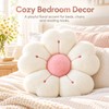 Soft Plush Daisy Flower Throw Pillow for Bed & Sofa