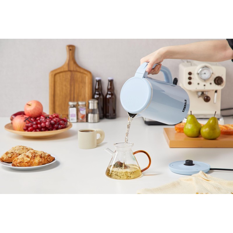 Emerald Electric Kettle, Countertop Water Boiler Kettle Teapot with Cord