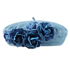 Danse Jupe Women Blue Denim Beret French Artist Painter Beanie Hat Cap