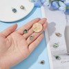 Hobbspring Pack of 8 Abalone Shell Charms, 4 Styles, Paua