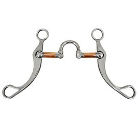 Binxind Stainless Steel Snaffle Bit Western Snaffle Bits for Mouth Training Bit with Copper Port