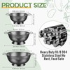 Bokon 3 Pcs Stainless Steel Colander Set Colander Bowl and