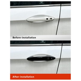 YINGTUU Door Handle Cover for Honda Accord 2013-2017 Pilot 2016-2022 Ridgeline 2017-2024 Exterior Accessories Protection Stickers Decals with Smart Keyhole Glossy Black