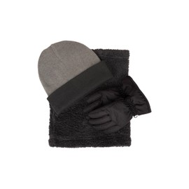 Mountain Warehouse Kids Ski Accessories Set - Warm & Cosy, Water-resistant, Fleece Lining - Best for Tennis, Fishing, Running, Camping, Hiking & Outdoors Black M