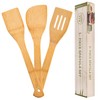 KitchenVIA Carbonized Bamboo Spatula Set - 3 Piece Bundle of