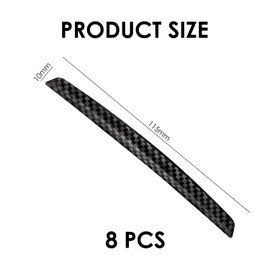 8-Piece Carbon Fiber Pattern Car Door Edge Stickers - Protectors for Doors & Garage Walls