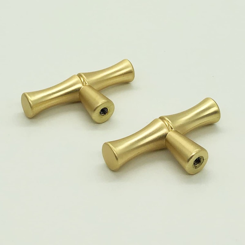 Bilindasly Bamboo Shape Cabinet Knobs Gold Dresser Knobs Kitchen Knobs