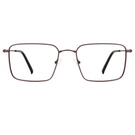 Zeelool Reading Glasses for Men Rectangle Blue Light Blocking Readers with Anti-Reflective Coating and Spring Hinges ZJGM933461-04（Brown,2.50）