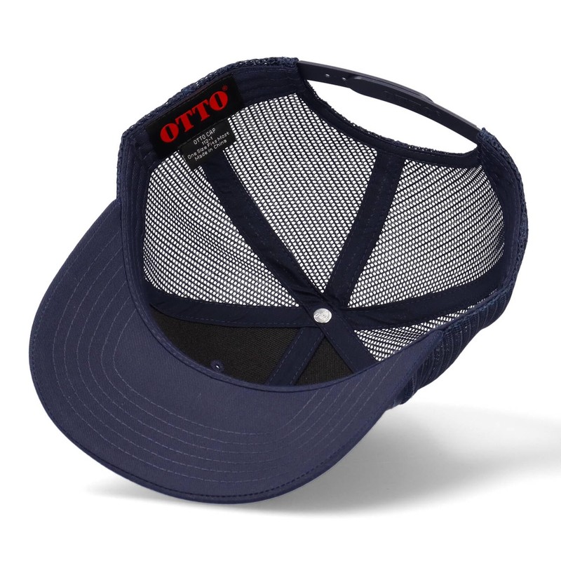 Otto Basic Solid Curved Visor Mesh Cap Basic Solid Curved