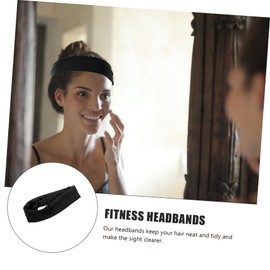 FOMIYES 4pcs High Elastic Sports Headband Headwrap for Men Women Black Headband for Curly Thick Hair