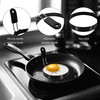 LXLOVESM 2-Pack 3.5'' Egg Rings Set with Silicone Handle, Stainless