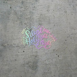 Decal Stickers of Silent Night Holy Night (Hologram) (Set of 2) Premium Waterproof Vinyl Decal Stickers for Laptop Smartphone Car Dirt Bike Wall Room Mason Jar Bathtub - BICVER1f33102HOW19Y24